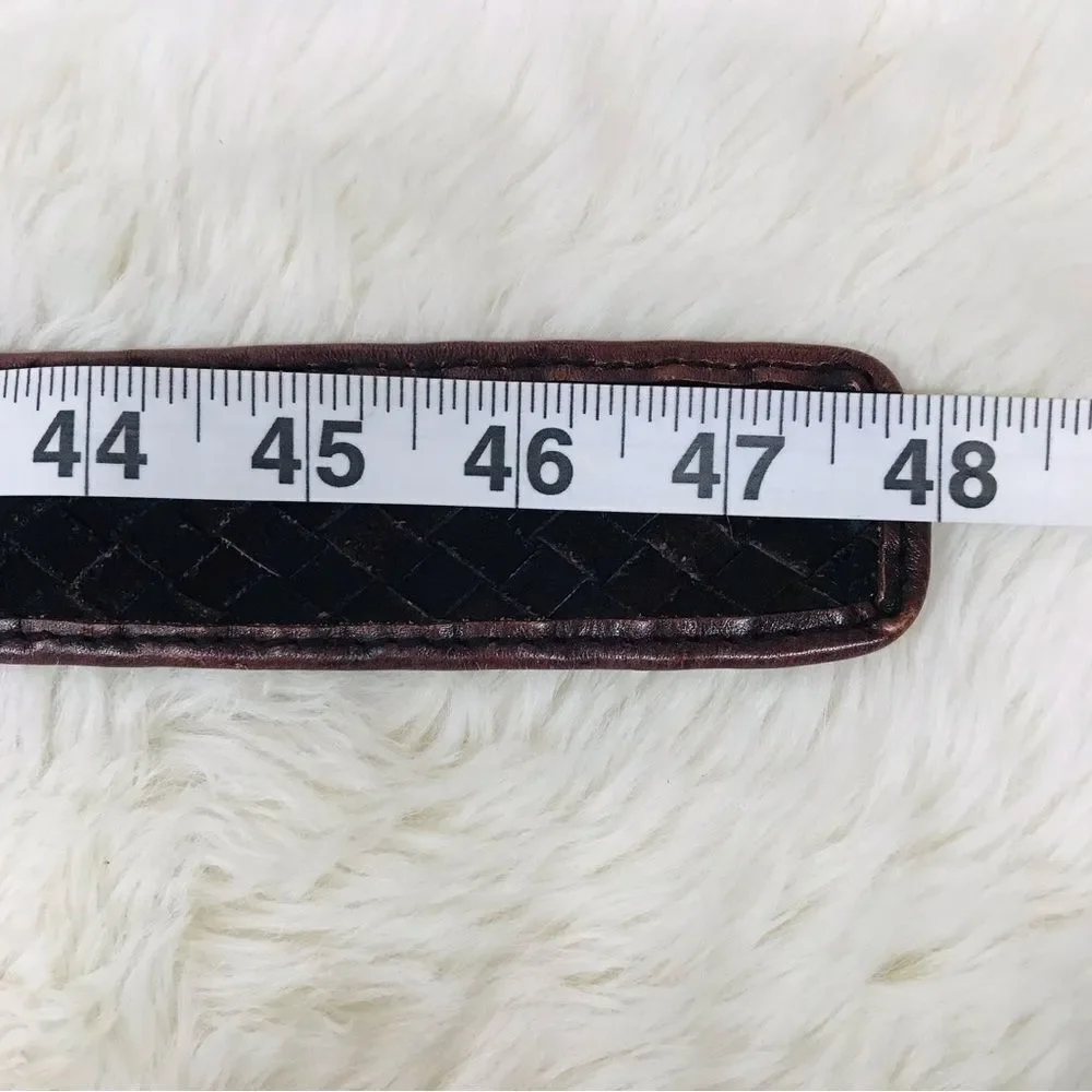 VINTAGE 70s 80s Wide Braided Brown Suede Belt Woven Boho Gypsy Hippie X-Large 1X